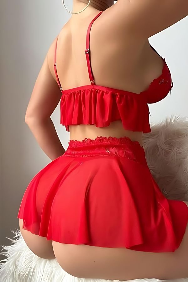 Kırmızı Gecelik L/XL Beden 6