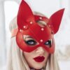 Kırmızı Fantezi Deri Maske 5