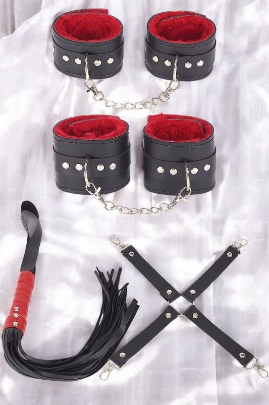 Fantezi Esaret Kelepçe Takımı Kırbaç Seti 1