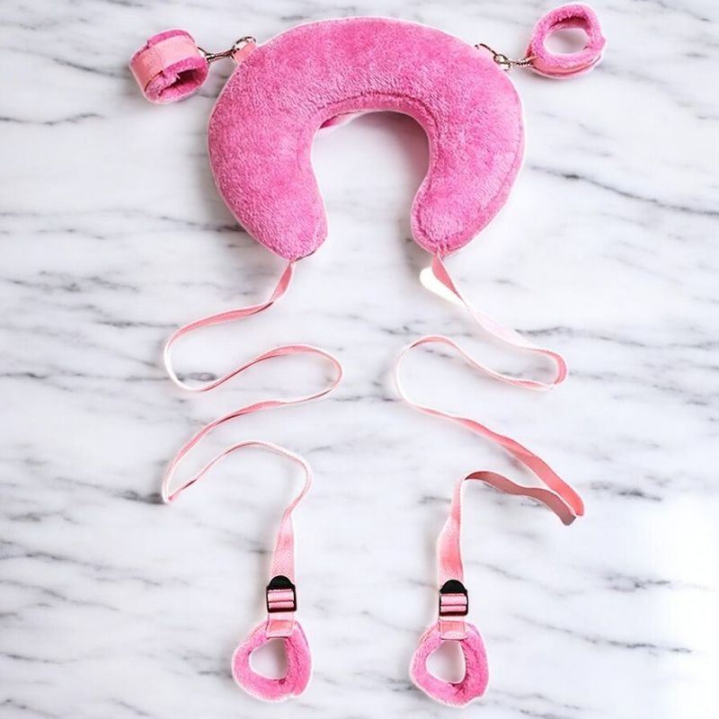 fantazi dünyası-1 Fantezi Esaset Yastığı Kelepçe Set Pembe 2