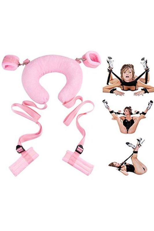 fantazi dünyası-5d Fantezi Esaset Yastığı Kelepçe Set Pembe 5
