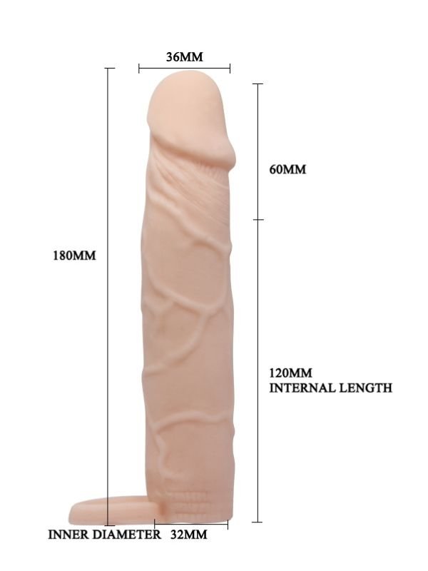 18cm Real Soft Skin Penis Kılıfı 5