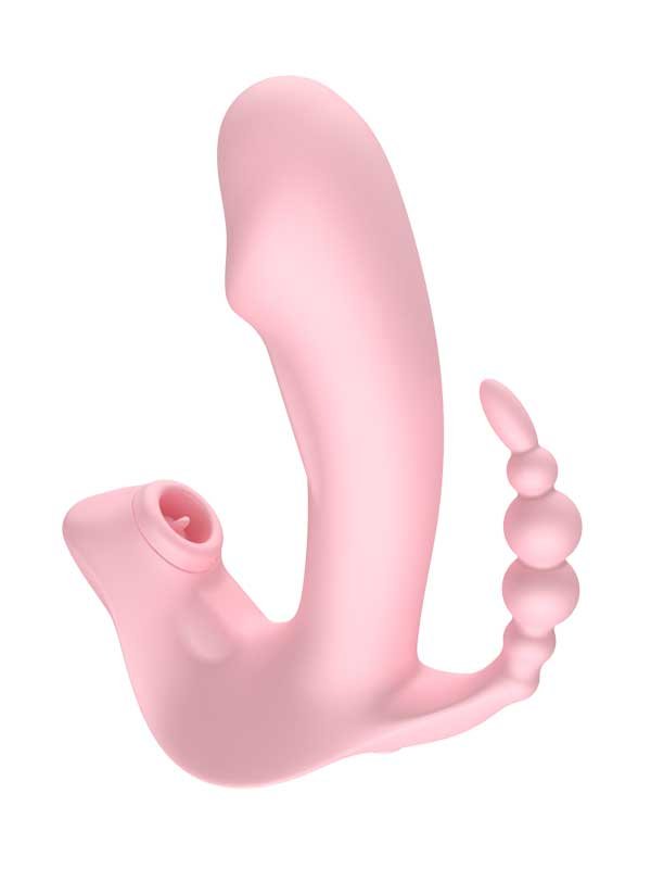 3 Başlıklı Klitoral Emiş ve Dil Vibratörü Şarjlı 1