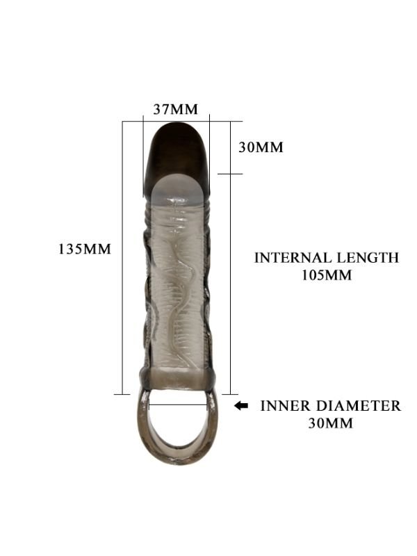 3 cm Dolgulu Penis Kılıfı Zenci 5