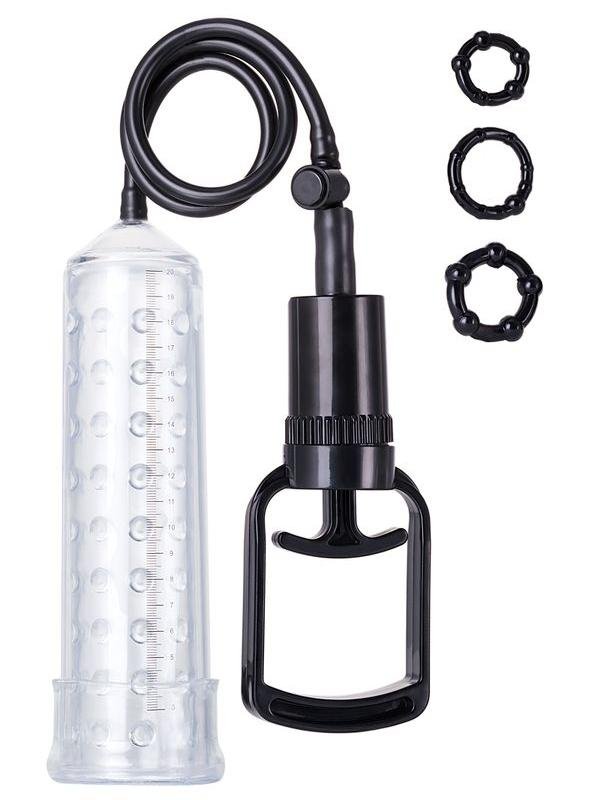 Censan 3 halkalı penis pompası TPE transparan 23 3 halkalı penis pompası TPE transparan 23,5 cm 1
