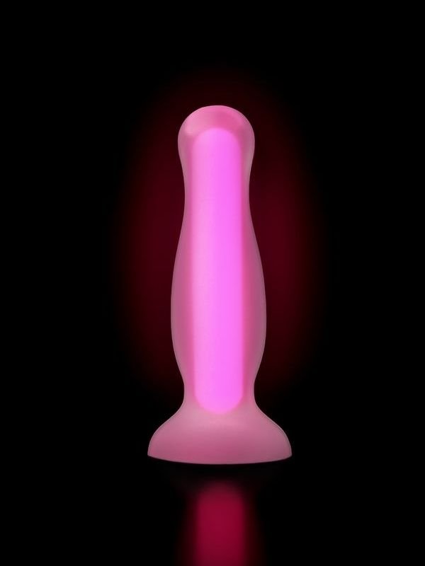 Beyond Cain Glow Gece Parlayan Anal Plug , Silikon, Şeffaf, 10 cm 5