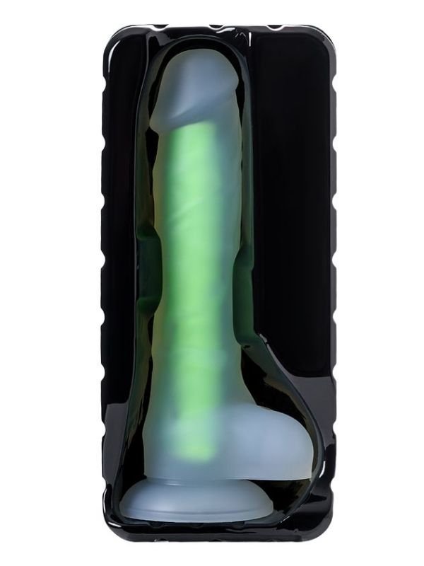 Beyond Clark Glow Gece Parlayan Yeşil Dildo Silikon Şeffaf 22 cm 4