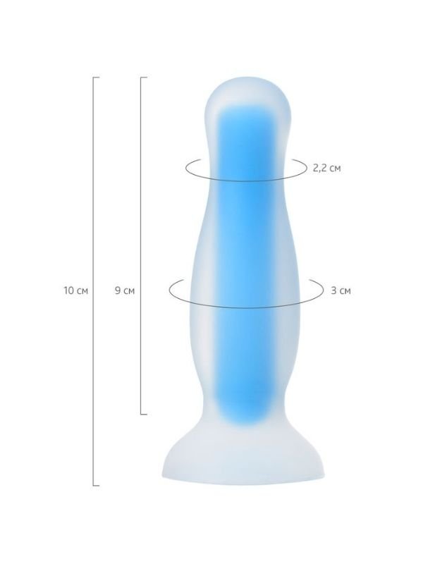 Beyond Kyle Glow Gece Parlayan Anal Plug , Silikon, Şeffaf, 10 cm 5