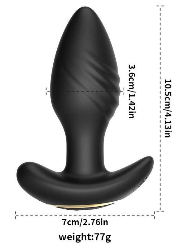 Big Boat Anchor Swing – Telefon Kontrollü Titreşimli Anal Plug (Siyah) 2