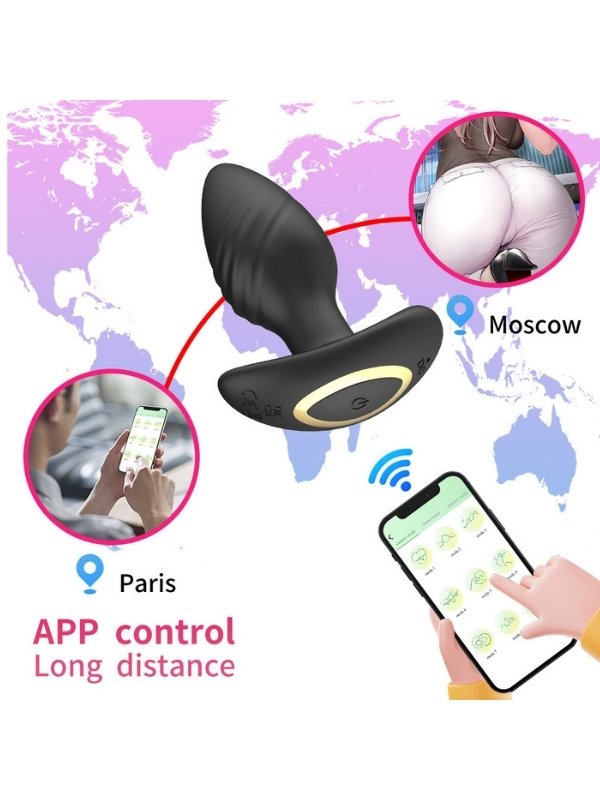 Big Boat Anchor Swing – Telefon Kontrollü Titreşimli Anal Plug (Siyah) 5