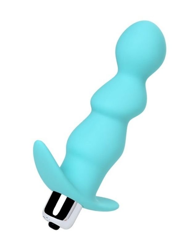 Bland Anal Vibratör Plug Mavi 12 cm 1
