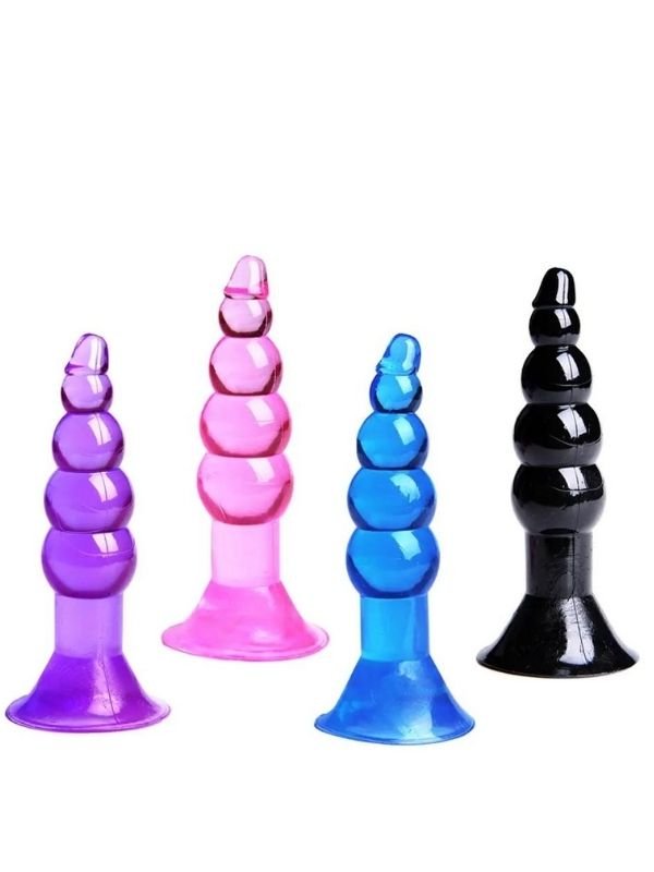 Boğumlu Anal Plug Karışık Renklerde 11 cm 1