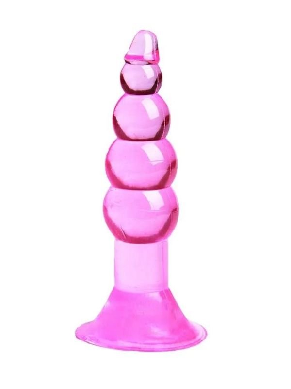 Boğumlu Anal Plug Karışık Renklerde 11 cm 2