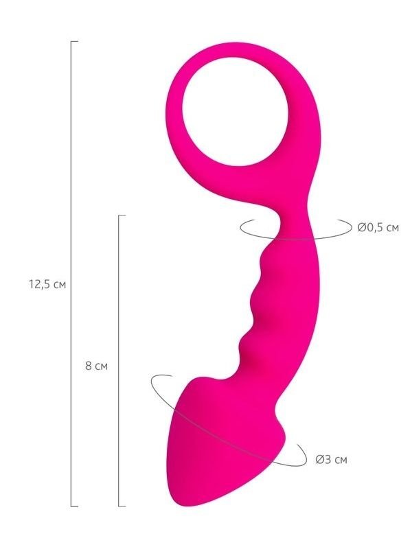 Bong Anal Plug Pembe 12,5 cm 2