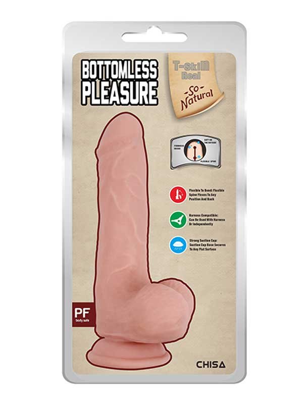 Bottomless Pleasure Kıkırdaklı Gerçekçi Dildo - 20cm Ten 2