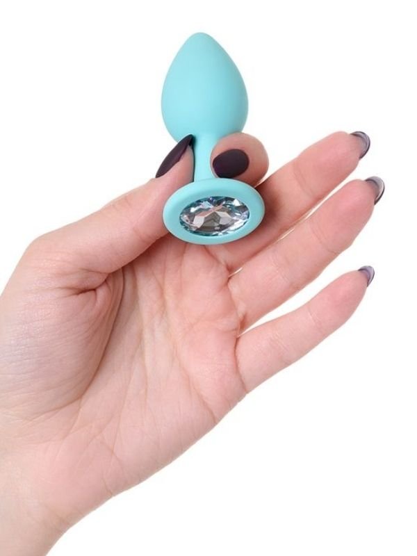 Brilliant Anal Plug beyaz kristalli 7 cm 26 g 4