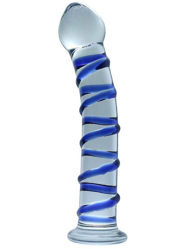 Cam Dildo Mavi Burgulu 1