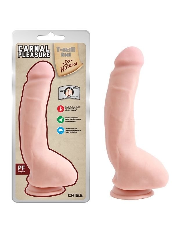 Carnal Pleasure 23.5cm Kıkırdaklı Gerçekçi Dildo 1
