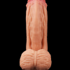 Lovetoy 10 İnç Dual layered Platinum Silicone Cock - Flesh 7