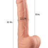 Lovetoy 11 İnç Dual Layer Platinum Silicone Cock 10