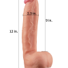 Lovetoy 12 İnç Dual Layered Platinum Silicone Cock 10