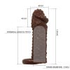 4 cm Uzatmalı Damarlı Penis Kılıfı Esmer 9