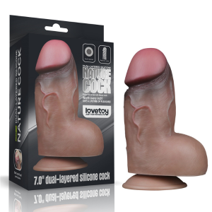 Lovetoy 7.0 İnç Dual Layered Platinum Silicone Cock