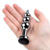Anal Plug Metal gümüş siyah kristalli 11 cm 5