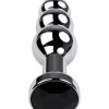 Anal Plug Metal gümüş siyah kristalli 11 cm 6