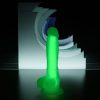 Beyond Clark Glow Gece Parlayan Yeşil Dildo Silikon Şeffaf 22 cm 10
