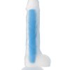Beyond Mavi Matt Glow Gece Parlayan Dildo, Silikon, Şeffaf, 18 cm 7