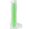Beyond Yeşil Dick Glow Gece Parlayan Dildo, Silikon, Şeffaf, 18 cm 6