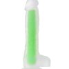 Beyond Yeşil Dick Glow Gece Parlayan Dildo, Silikon, Şeffaf, 18 cm 8
