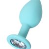 Brilliant Anal Plug beyaz kristalli 7 cm 26 g 6