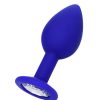 Brilliant Anal Plug Mavi beyaz kristalli 7 cm 26 g 6