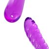 Çift Taraflı Jel Dildo Frica, TPE, mor, 23 cm 8