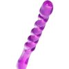 Çift taraflı Jel Dildo Tanza, TPE, mor, 27,5 cm 7
