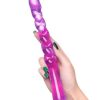 Çift taraflı Jel Dildo Tanza, TPE, mor, 27,5 cm 10