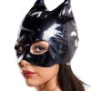 Glossy ANN Deri Kedi Maskesi siyah 8