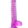 Kıkırdaklı Jel Dildo Celiam, TPE, mor, 20,5 cm 6
