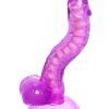 Kıkırdaklı Jel Dildo Celiam, TPE, mor, 20,5 cm 9