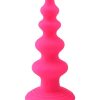 Vantuzlu Boğumlu Silikon Anal Plug Pembe 3