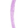 Chisa Hi-Rubber Şeffaf Jel Çift Taraflı Dildo - 45cm Mor 4