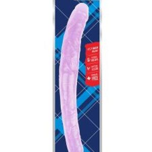 Chisa Hi-Rubber Şeffaf Jel Çift Taraflı Dildo - 45cm Mor
