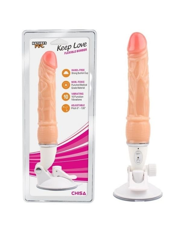Chisa Keep Love Flexible Bomber 9.9 inç 25 Cm Vantuzlu Vibratör 1