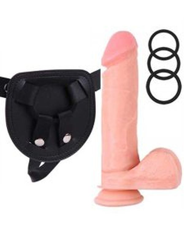 Chisa R.G.B Belden Bağlamalı 21.5cm Protez Penis ve Kemeri 1