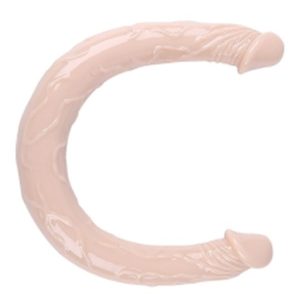 Çift Taraflı Esnek Dildo 40 cm – Gerçekçi Dokulu Ten Renk