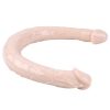 Çift Taraflı Esnek Dildo 40 cm – Gerçekçi Dokulu Ten Renk 7