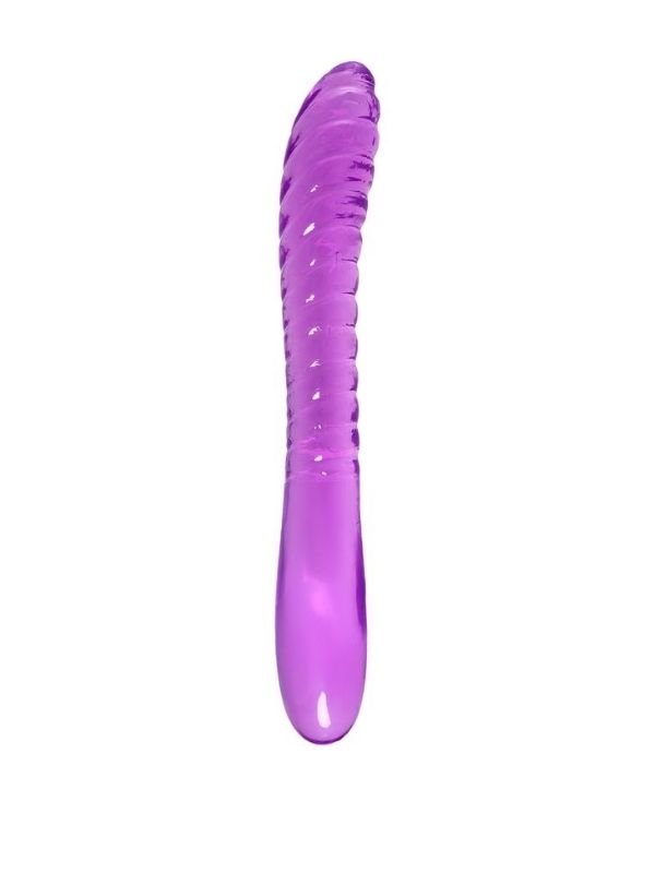 Çift Taraflı Jel Dildo Frica, TPE, mor, 23 cm 1