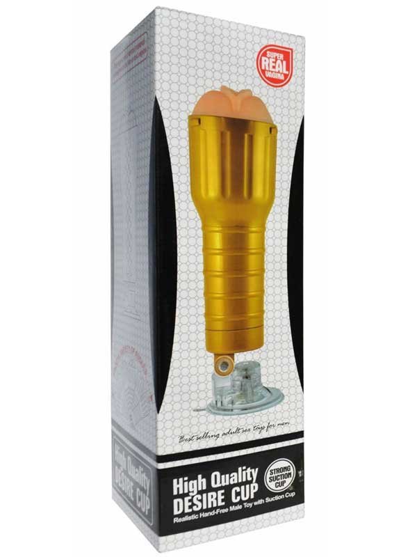 Desire Cup Fener Tipi Vantuzlu Suni Vajina Mastürbatör - Altın 4